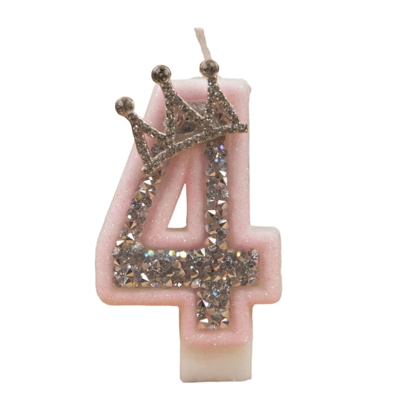 Cartoon Number Birthday Candle,Sparkly Rhinestone Decorated,Reusable for Birthday Party,Anniversary Celebration,Cake Topper Decor