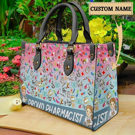 Cartoon Nurse Print Ladies Handbag Urgent Medical Care Leather Women's Shopping Bags Teen Girls Cosmetic Outdoors Gifts