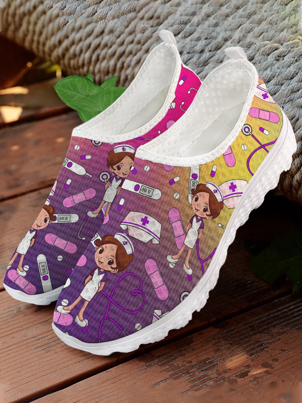 non canvas nursing shoes