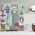thumbnail image 1 of Cartoon Ocean Bath Curtain Waterproof Fabric Shower Curtains Sea Fish Shell Ships Pattern Bathtub Screen for Bathroom Home Decor, 1 of 5