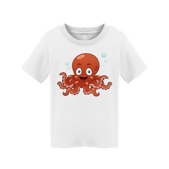 Cartoon Octopus Design T-Shirt Toddler -Image by Shutterstock, 2 Toddler