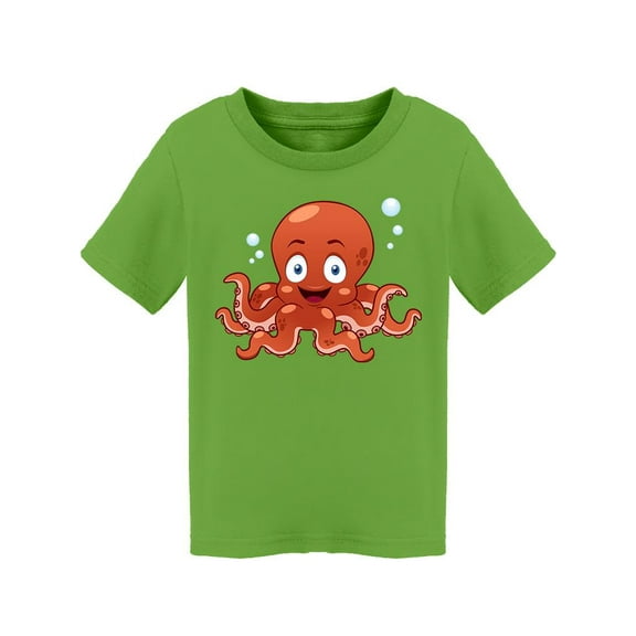 Cartoon Octopus Design T-Shirt Toddler -Image by Shutterstock,  4 Toddler