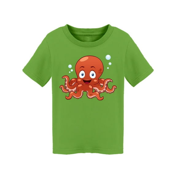 Cartoon Octopus Design T-Shirt Toddler -Image by Shutterstock, 4 Toddler