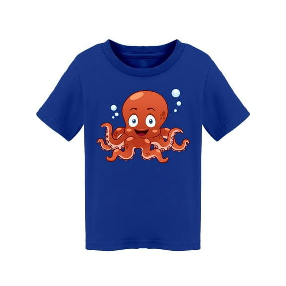 Cartoon Octopus Design T-Shirt Toddler -Image by Shutterstock,  4 Toddler