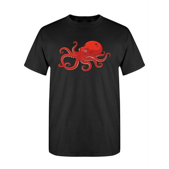Cartoon Octopus Graphic T-Shirt Women -Image by Shutterstock, Female Large