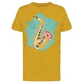 thumbnail image 1 of Cartoon Of Saxophone Tee Men's -Image by Shutterstock, 1 of 2