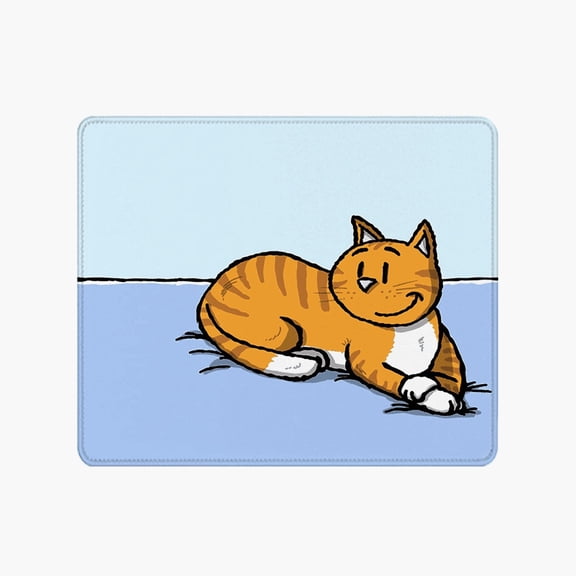 Cartoon Orange Cat Mouse Pad 9.44 x 7.87 Inches Soft Polyester Desk Mat for Office and Gaming