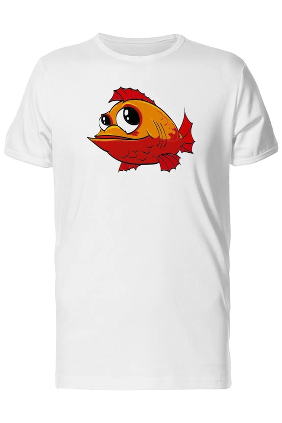 Cartoon Orange Fish Tee Men's -Image by Shutterstock