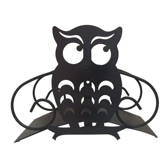 Cartoon Owl Metal Garden Hose Holder Decorative Water Hose Hanger Organizer Wall Mount