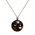 thumbnail image 1 of Cartoon Owl Necklace Personalized Custom Photo Round Pendant Adjustable Stainless Steel Necklaces with Gift Box for Men Women Mothers Valentine's Jewelry Gift, 1 of 1