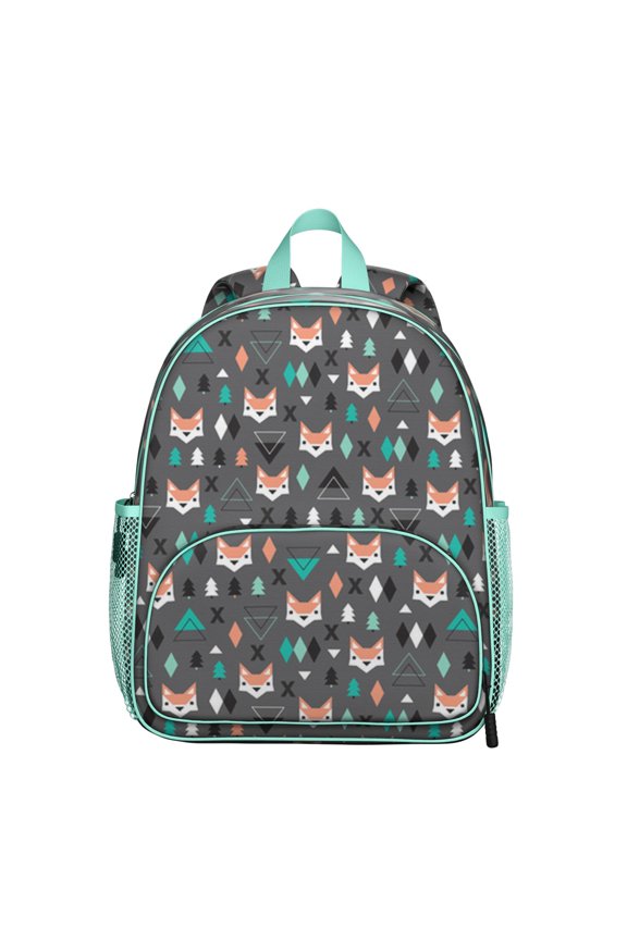 Cartoon Owl Print Ergonomic Backpack - Waterproof & Breathable Bookbag with Side Pockets for Teens