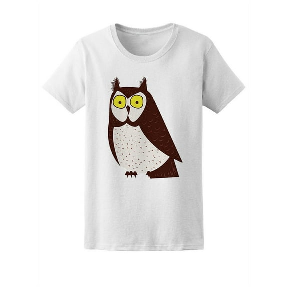Cartoon Owl Vintage Style Tee Women's -Image by Shutterstock