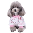 thumbnail image 1 of Cartoon Pajamas for Puppy Pet Dog Cat Apparel Jumpsuit Cotton Clothes Romper, 1 of 11