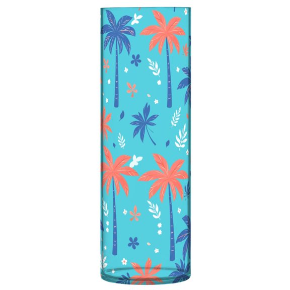 Cartoon Palm Tree Vase Flower Vase Clear Unbreakable Plastic Tall Decorative 11.8in