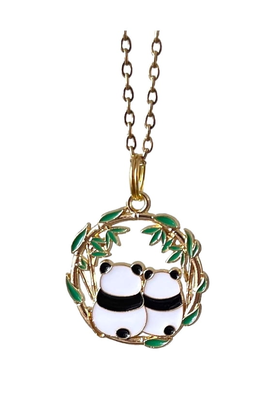Panda Bears Pendant Necklace