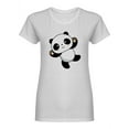 thumbnail image 1 of Cartoon Panda Design Shaped T-Shirt Women -Image by Shutterstock, Female Large, 1 of 2