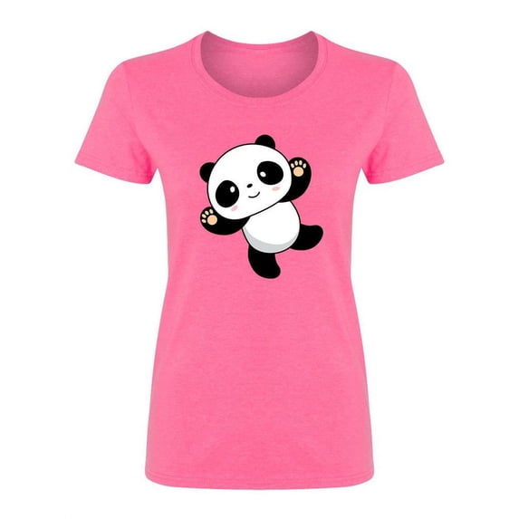 Cartoon Panda Design Shaped T-Shirt Women -Image by Shutterstock, Female Small