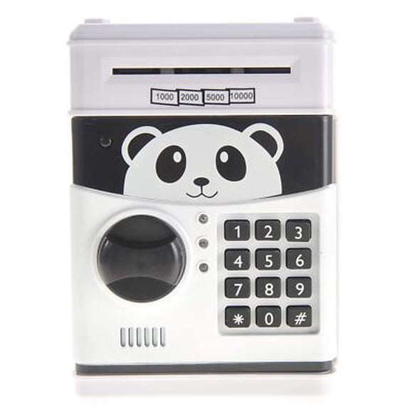 Cartoon Panda Electronic Piggy Bank - Password Protected Coin Savings Bank