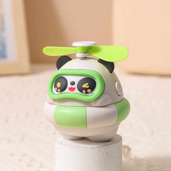 Cartoon Panda-Shaped Handheld Fan, Cute Rotating Propeller Mini Fan, USB Rechargeable Personal Cooling Fan, Compact & Lightweight, Portable Fan for Outdoor, Travel, Camping and Daily Use