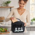 thumbnail image 1 of Cartoon Panda Thermal Lunch Tote Bag, Leakproof Waterproof Insulated Cooler Bag with Front Pocket for Daily Meal Storage, 1 of 7