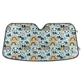 thumbnail image 1 of Cartoon Pandas with Rainbow Car Windshield Sun Shade Foldable Car Front Window Visor Heat and UV Protection 57x31.5, 1 of 8