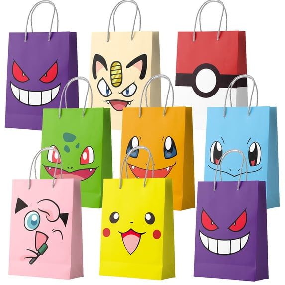Cartoon Party Bags for Cartoon Party Supplies, 24 Pcs All-in-One Cartoon Party Favour Bags for Boys/Girls Kids Cartoon Theme Birthday Party Decorations Suppilies
