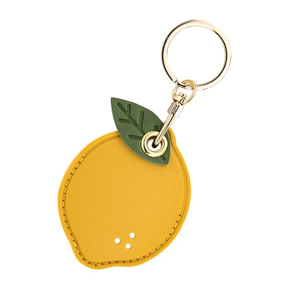Leather Skin Sleeve for Tracking Device Dustproof Protective Case with Keychain Cartoon Pattern Locator Shell