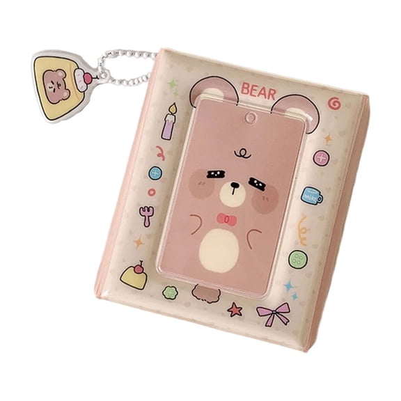 Cartoon Pattern Small Photocard Album 40 Pocket Idol Photo Binder Book Portable Design for Collectors Fan Gift