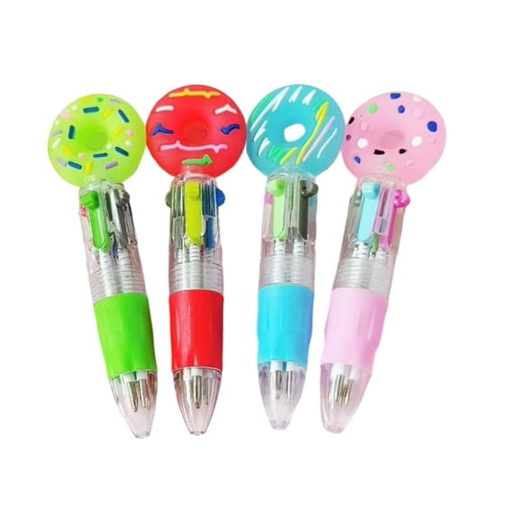 Cartoon Pen (One Item at Random), Salamander Four-Colored Mini Pens Donut Ballpoint Pen, By TINGXIN