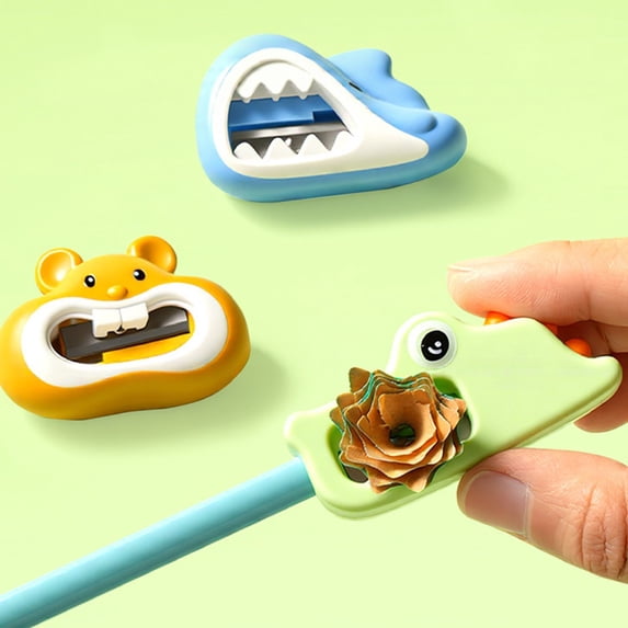 Cartoon Pencil Sharpener 3 Pack, Hand Crank Mini Animal Shaped ...