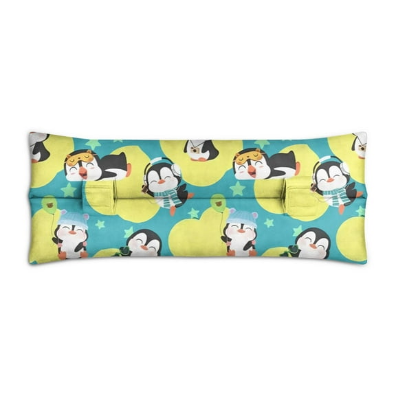 Cartoon Penguin Seatbelt Pillow for Post-Surgery Comfort - Mastectomy & Heart Surgery Recovery Cushion with Snow Pattern - Travel-Friendly Car Protector