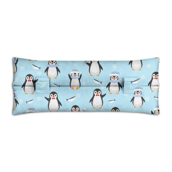 Cartoon Penguin Seatbelt Pillow for Post-Surgery Comfort - Mastectomy & Heart Surgery Recovery Cushion with Snow Pattern - Travel-Friendly Car Protector