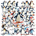 thumbnail image 1 of Cartoon Penguin Stickers, Waterproof Winter Sticker for Water Bottle Laptop Phone Cases Planner Skateboard Luggage Helmet Party Favor Decor, Ideal for Adults Teens Teacher Rewards, 1 of 9