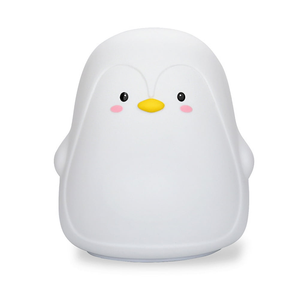 Cartoon Penguin USB Rechargeable Color Changing Pat Night Light Bedside ...