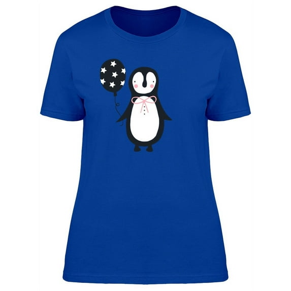 Cartoon Penguin With A Balloon T-Shirt Women -Image by Shutterstock, Female Small