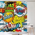 thumbnail image 1 of Cartoon Personality Shower Curtain Funny Explosion Printing Fabric Waterproof Polyester Bathroom Curtains Decoration with, 1 of 5