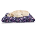 thumbnail image 1 of Cartoon Pet Bed, Unicorns Shooting Stars Clouds Imagination Hearts Love Funny, Chew Resistant Pad for Dogs and Cats Cushion with Removable Cover, 24" x 39", Pink Blue Violet Indigo, by Ambesonne, 1 of 4