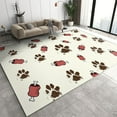 thumbnail image 1 of Cartoon Pet Creative Dog Paw Prints Area Rug, Simple Cartoon Meat Bones Rugs, Washable Durable Carpet for Room Sofa Living Room Mat Bedroom Decor Floor Mats 3x4ft, 1 of 6