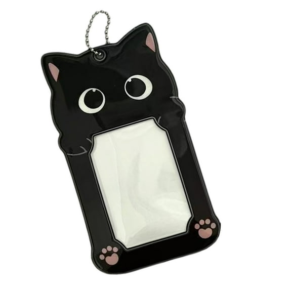 Cartoon Photocard Sleeve for Keychain Bag Charm Card Protector 3Inch Photo Card Covers for School Office Supplies
