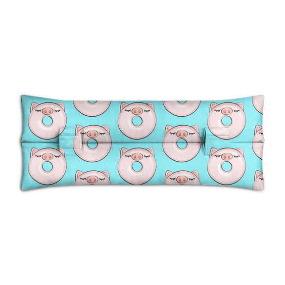 Cartoon Pig Print Post Surgery Seatbelt Pillow - Soft Mastectomy Cushion for Breast Cancer & Chest Procedure Recovery