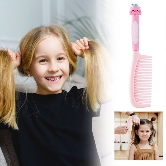 Cartoon Pig Shaped Soft Silicone Handle Children Hair Brush for Girls Home Use Gentle Detangling Styling Comb