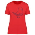 thumbnail image 1 of Cartoon Pigeon Drawing T-Shirt Women -Image by Shutterstock, Female Large, 1 of 2