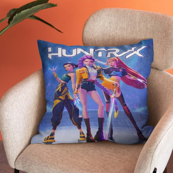 Cartoon Pillow Covers Throw Pillowcases Square Cushion Case Covers hunter Home Decor for Couch Sofa Bedroom kpop Car Office 18" x 18"