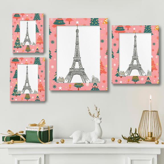 Cartoon Pine Tree Picture Frame 8x10in,for Tabletop & Wall,Family Christmas Home Decor Gift