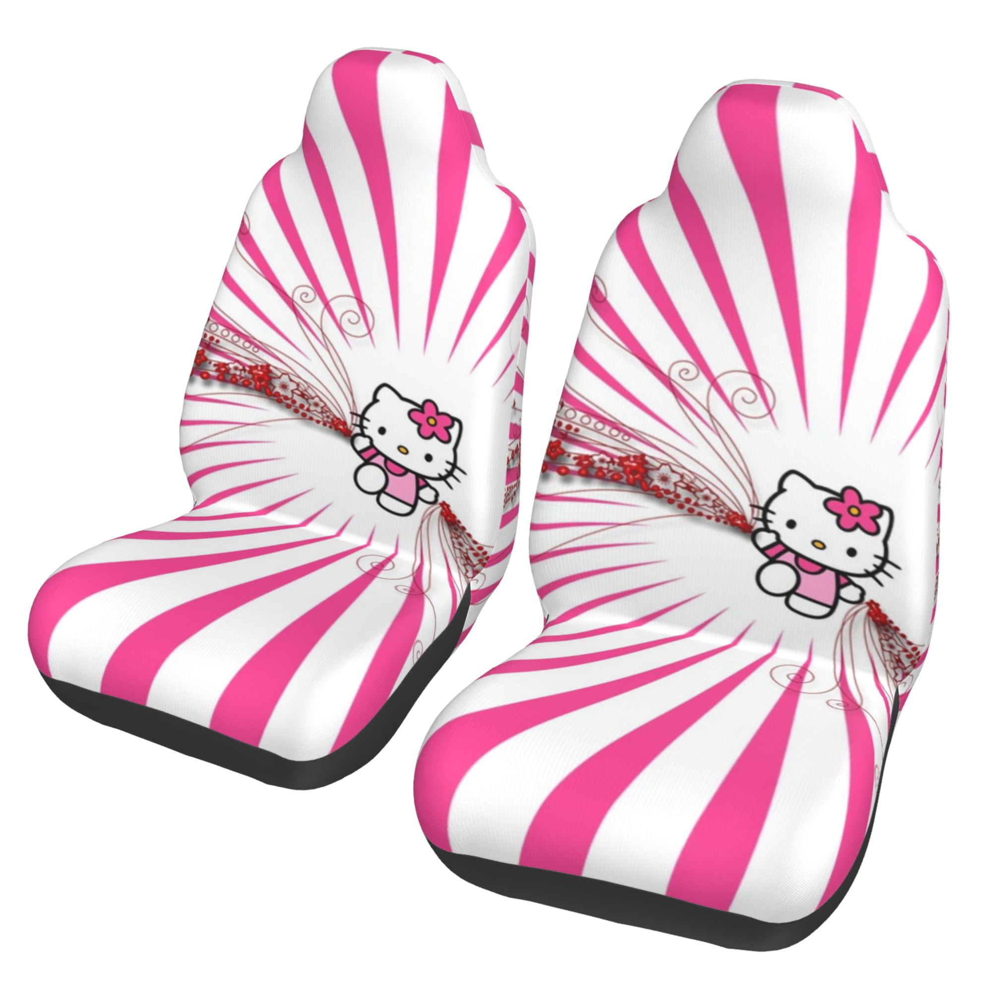 Pink Cute Cat Print Pet Car Seat Cover main image 1