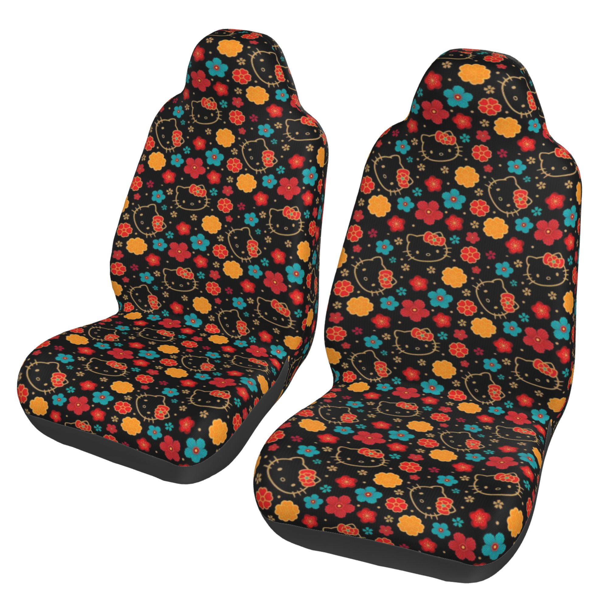 Pink Cute Cat Print Pet Car Seat Cover main image 0