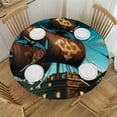 thumbnail image 1 of Cartoon Pirate Ship Round Tablecloth, Elastic Waterproof Oil-Proof Desktop, Kitchen Decoration, Suitable, 1 of 8