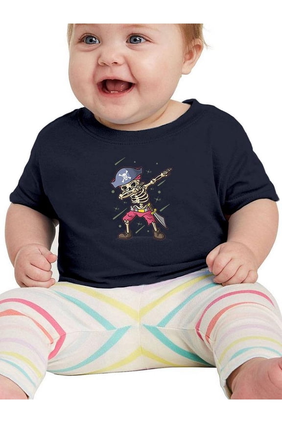 Cartoon Pirate Skeleton Dab   T-Shirt Infant -Image by Shutterstock,  24 Months