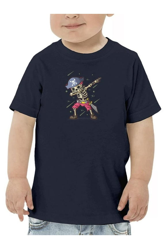 Cartoon Pirate Skeleton Dab T-Shirt Toddler -Image by Shutterstock, 4 Toddler
