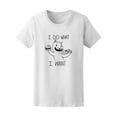 thumbnail image 1 of Cartoon Pizza Cat I Do What I Want T-Shirt - Image by Shutterstock, Male 3X-Large, 1 of 2